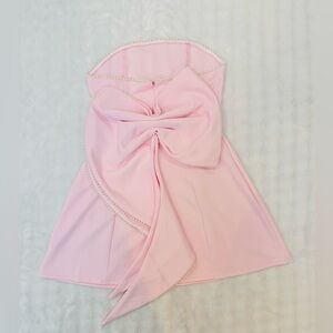 Elegant Pink Strapless Dress